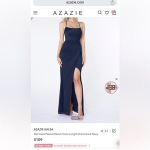 Azazie Bridesmaid Dress - Dark Navy